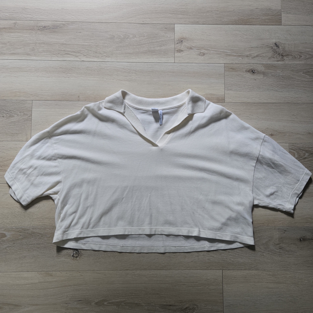 Twik Cream Crop Top
